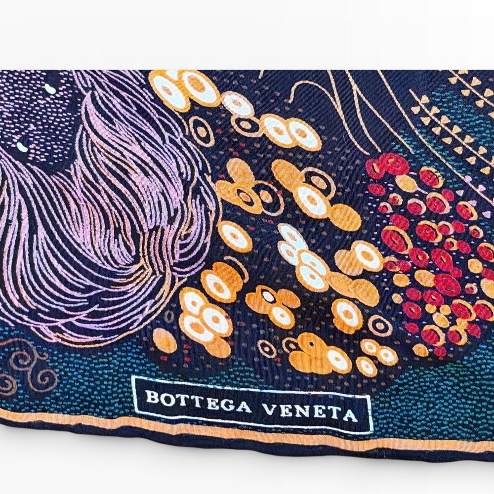 Bottega Veneta long Silk Scarf inspired by Gustav Klimt Designer Accessory - Picture 8 of 10